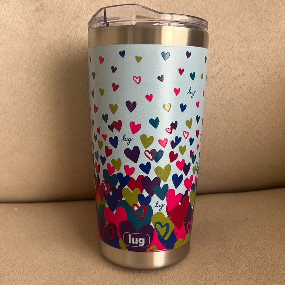 New Lug Guzzle Tumbler in Hearts Multi🩷❤️🩵💙💜
